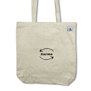 Karma Embroidered Tote Bag